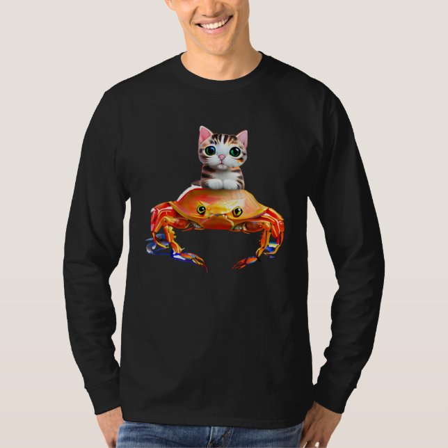 Adorable Kitten and Giant Crab  1 T-Shirt (Vorderseite)