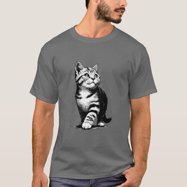 Adorable Kitten Pawsitively Charming Pet Lover T-Shirt (Vorderseite)