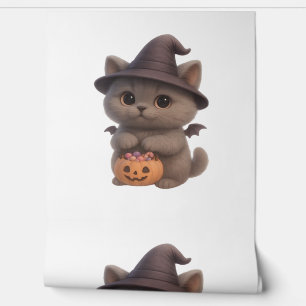 Adorable Kitten zu Halloween Hexenkostüm mit Pu Tapete