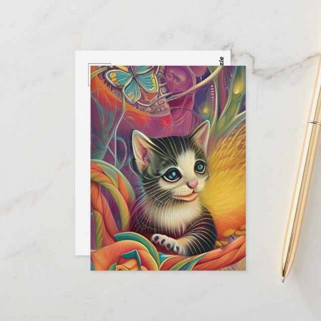 Adorable Kittens 1 Postkarte (Vorderseite/Rückseite Beispiel)