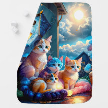 Adorable Kittens Double Sided Blanket