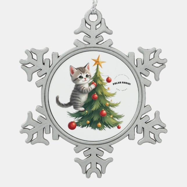 Adorable Kitty Christmas Ornament (Vorderseite)