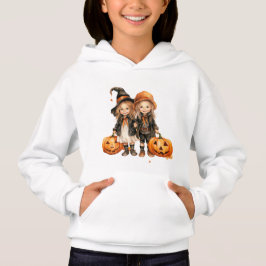 ADORABLE KLEINE MÄDCHEN, DIE FÜR HALLOWEEN GEHALTE HOODIE