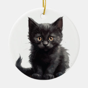 ADORABLE KLEINE SCHWARZE KÜCHE KERAMIK ORNAMENT
