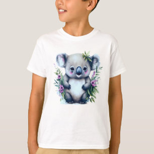 Adorable Koala Bären in einem Feld von Blume T-Shirt