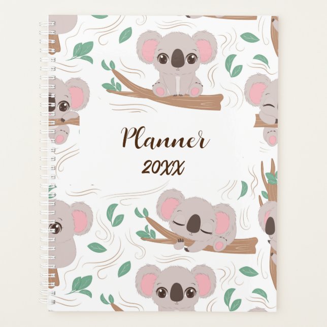 Adorable Koala Bear Australian Animal Planner Planer (Vorderseite)