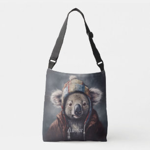Adorable Koala mit niedlichem Hut, anpassbar Tragetaschen Mit Langen Trägern