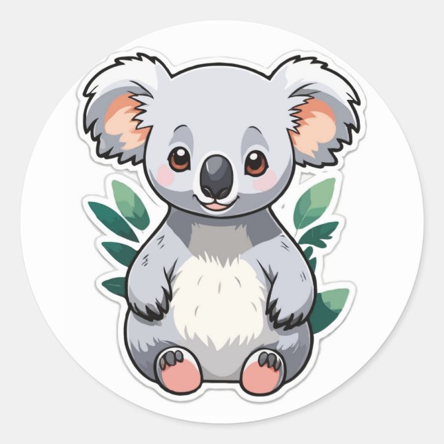 Adorable Koala Sticker - Kuddliches australisches  (Vorderseite)