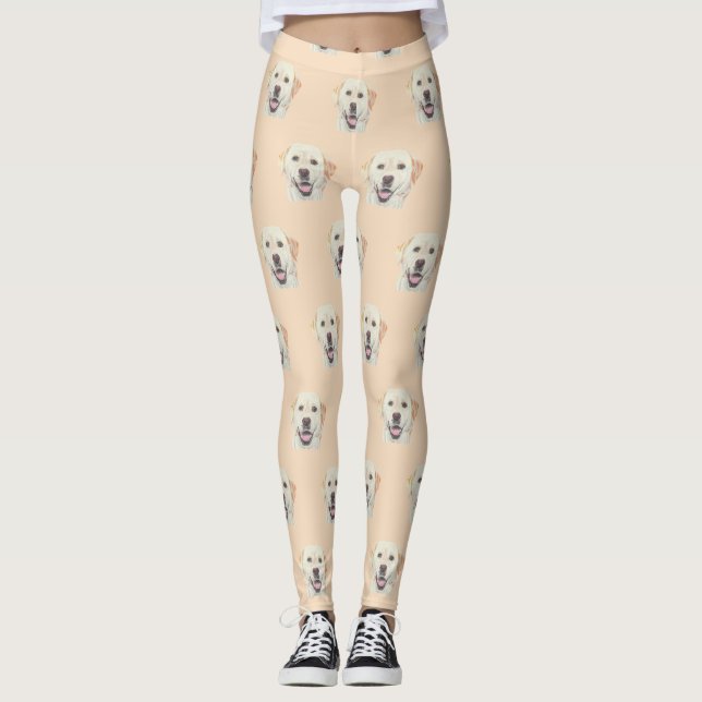 Adorable Labrador Retriever Leggings (Vorderseite)