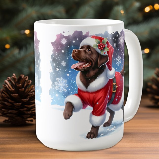 Adorable Labrador Retriever Welpenhund Weihnachten Tasse (Von Creator hochgeladen)