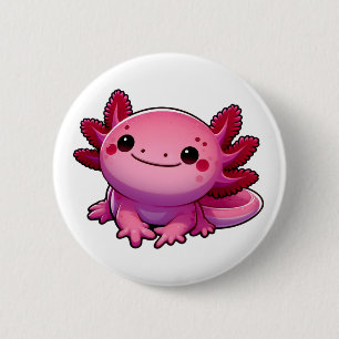Adorable Lächeln Axolotl Button