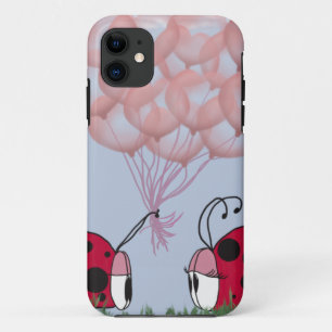 Adorable Ladybug mit Hübschem rosa Ballon Bouquet Case-Mate iPhone Hülle