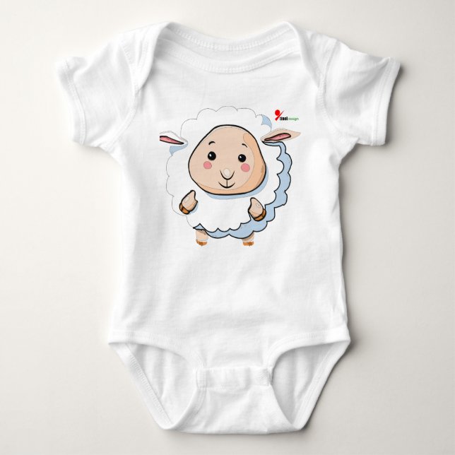 Adorable Lamb Baby Bodysuit Baby Strampler (Vorderseite)