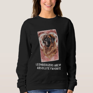 Adorable Leonbergers Dog Heart Design Sweatshirt