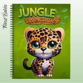 Adorable Leopard Kitten Woodland Wildlife Felge 🐆 Notizbuch