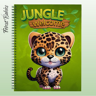 Adorable Leopard Kitten Woodland Wildlife Felge 🐆 Notizbuch