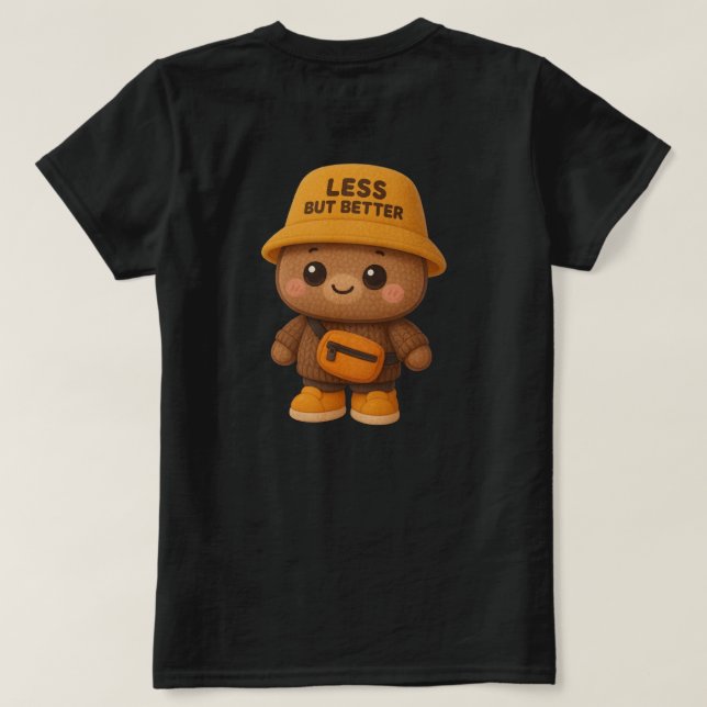 Adorable "Less But Better" Bear Tee (Design Rückseite)