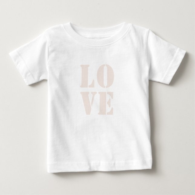 Adorable "Liebe" Baby T - Shirt - Niedlicher T - S (Vorderseite)