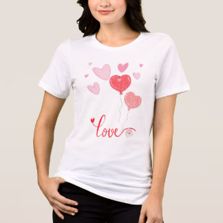 Adorable Liebe Balloons & Hearts - Niedlich Valent Tri-Blend Shirt