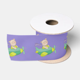 Adorable Lila Teddy Bären Ribbon Satinband