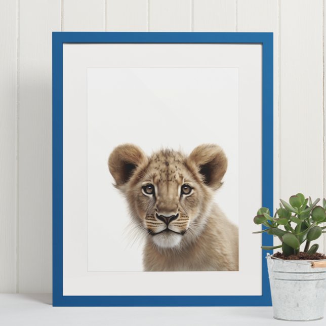 Adorable Lion Cub Baby Kinderzimmer Jungle Safari Poster (Von Creator hochgeladen)