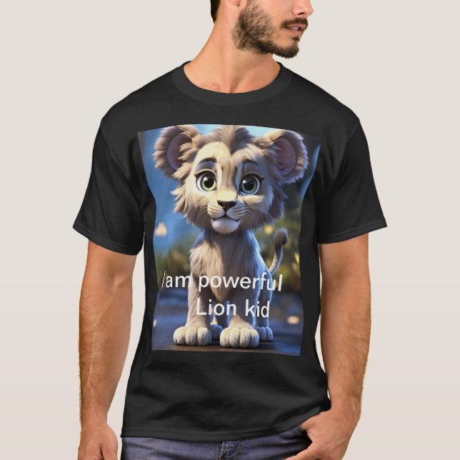 Adorable Lion Cub Graphic T - Shirt (Vorderseite)