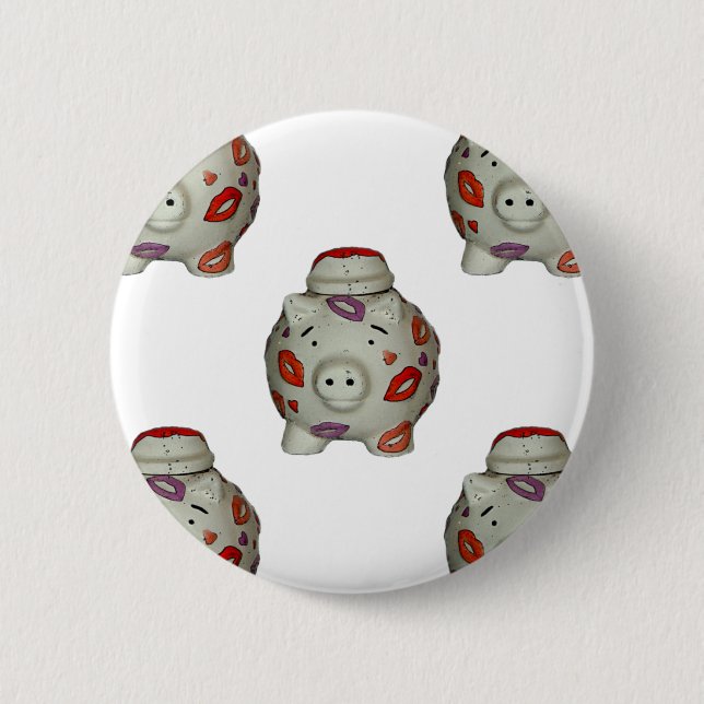 Adorable Lipstick Pig Button (Vorderseite)