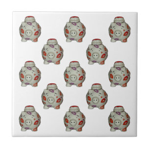 Adorable Lipstick Pig Fliese