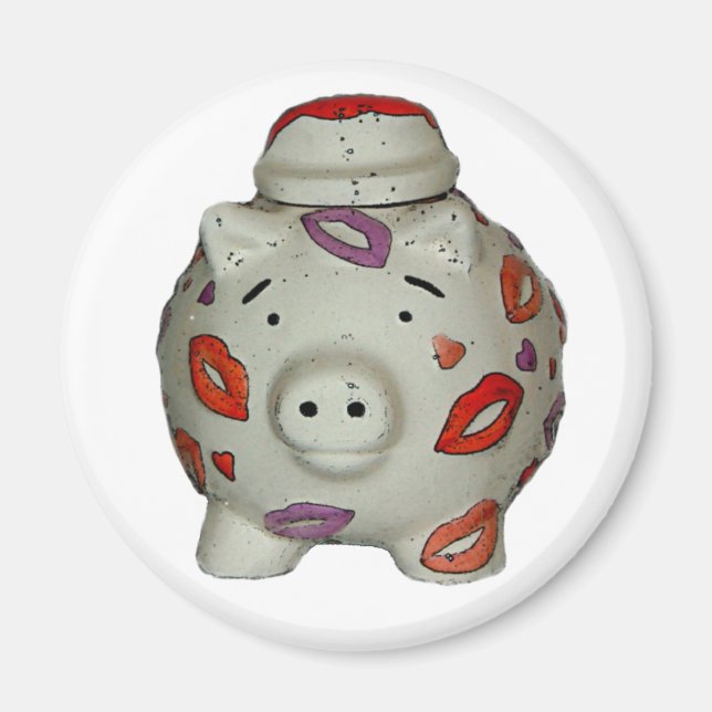 Adorable Lipstick Pig Magnet (Vorne)