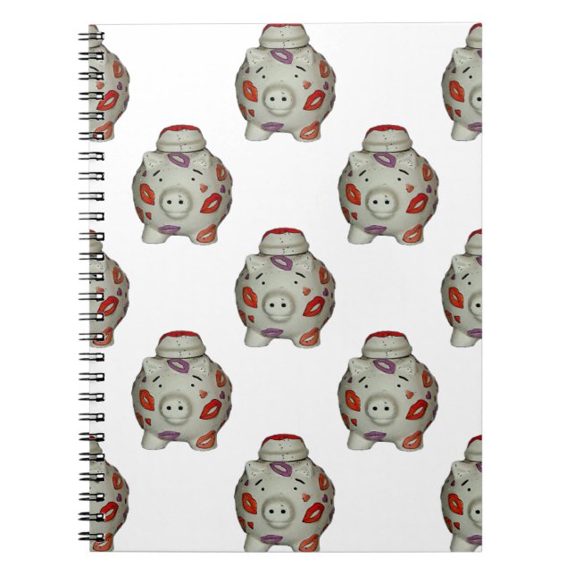 Adorable Lipstick Pig Notizblock (Vorderseite)