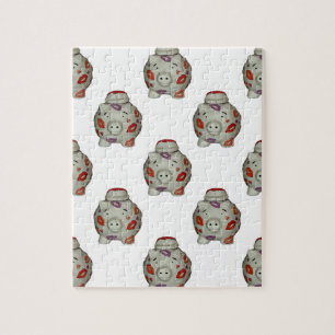 Adorable Lipstick Pig Puzzle