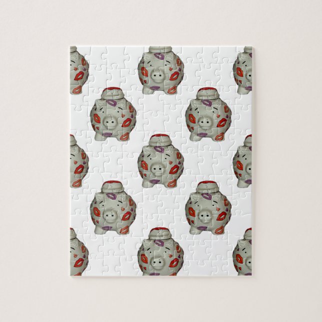 Adorable Lipstick Pig Puzzle (Vertikal)