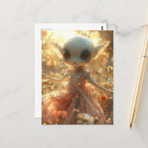 Adorable Little Alien Postkarte