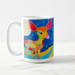 Adorable Little Baby Deer - quilt-like Design Kaffeetasse