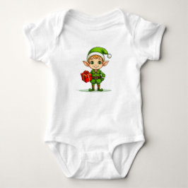 Adorable Little Elf – Festive Baby Bodysuit-Shirt Strampler