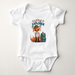 Adorable Little Explorer Baby Outfit Fox Adventure Strampler