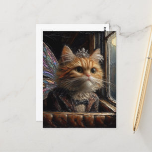 Adorable Little Fairy Cat Postkarte