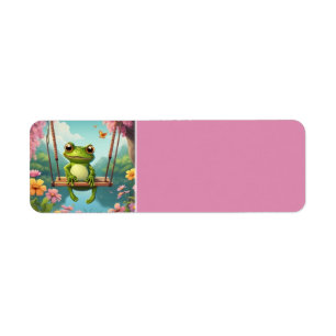 Adorable Little Frosch on Swing Return Labels