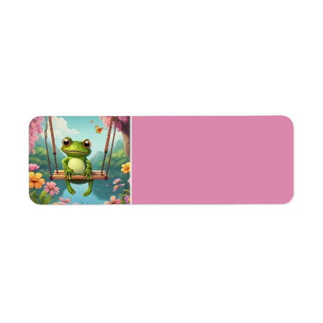 Adorable Little Frosch on Swing Return Labels (Vorne)