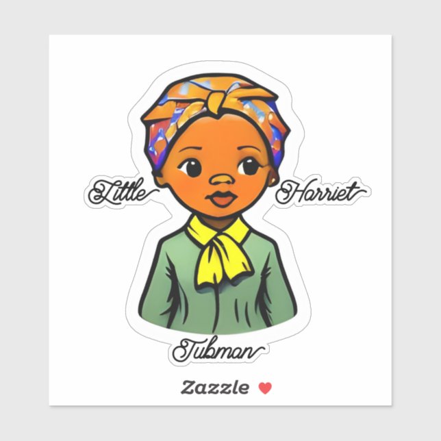 Adorable Little Harriet Tubman Black History Aufkleber (Blatt)