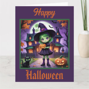 Adorable Little HexenHalloween Karte