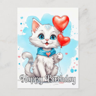 Adorable Little Kitten   Happy Birthday Postkarte