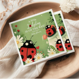 Adorable Little Ladybug Girl Babydusche Serviette