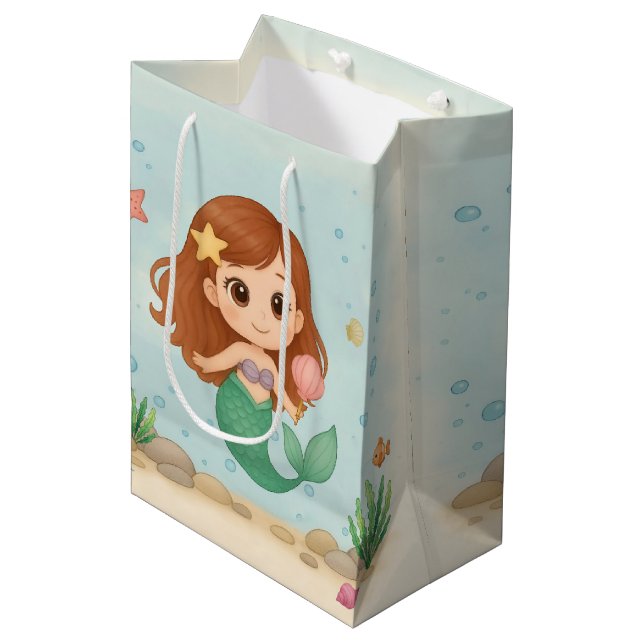 Adorable little mermaid mittlere geschenktüte (Vorderseite Schrägansicht)