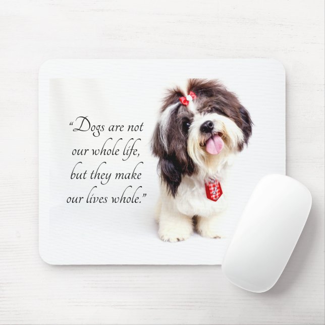 Adorable Lovely Shih Tzu Puppy Mousepad (Mit Mouse)