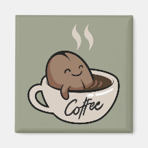 Adorable lustige Kaffee l Funny Cartoon baden Nied