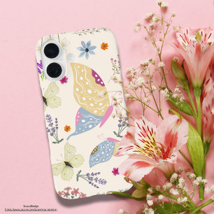 Adorable mädchenrosa pastellfarben botanisch und S iPhone 16 Hülle