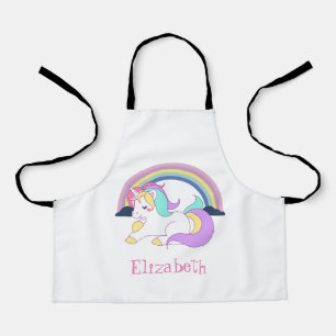 Adorable Magical Unicorn, Regenbogen Schürze