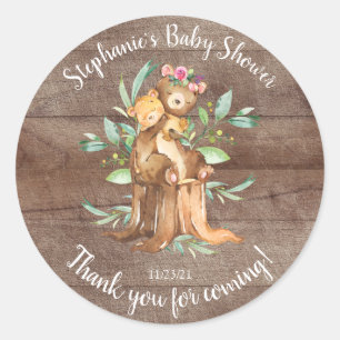 Adorable Mama & Baby Bear Baby Duschvorteil Runder Aufkleber