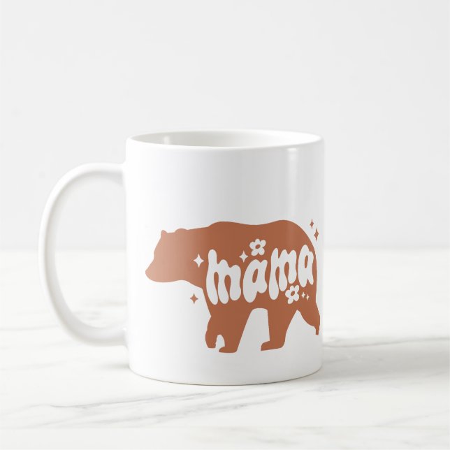 Adorable Mama Bear Tasse - Braunbär Illustration (Links)